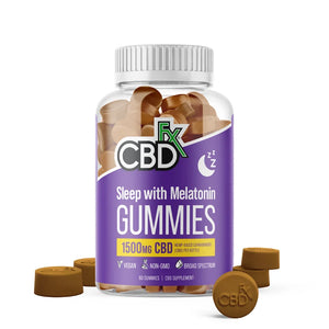 CBDfx - CBD Gummies with Melatonin - 50mg CBD/Gummy + 5mg Melatonin (Bottle)