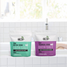 Load image into Gallery viewer, CBDfx -Tranquil &amp; Detox CBD Bath Salts - 100mg CBD/package