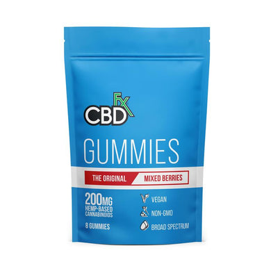 CBDfx - Mixed Berries Gummies (25mg CBD/Gummy, 8 Gummies/Pouch)